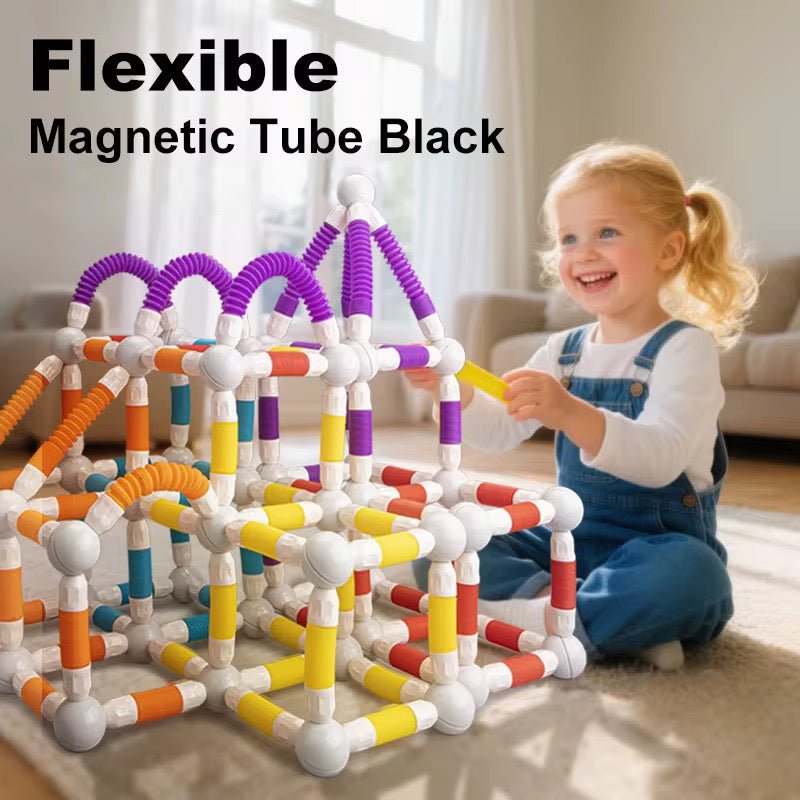 Flexible Magnetic Tube Building Blocks