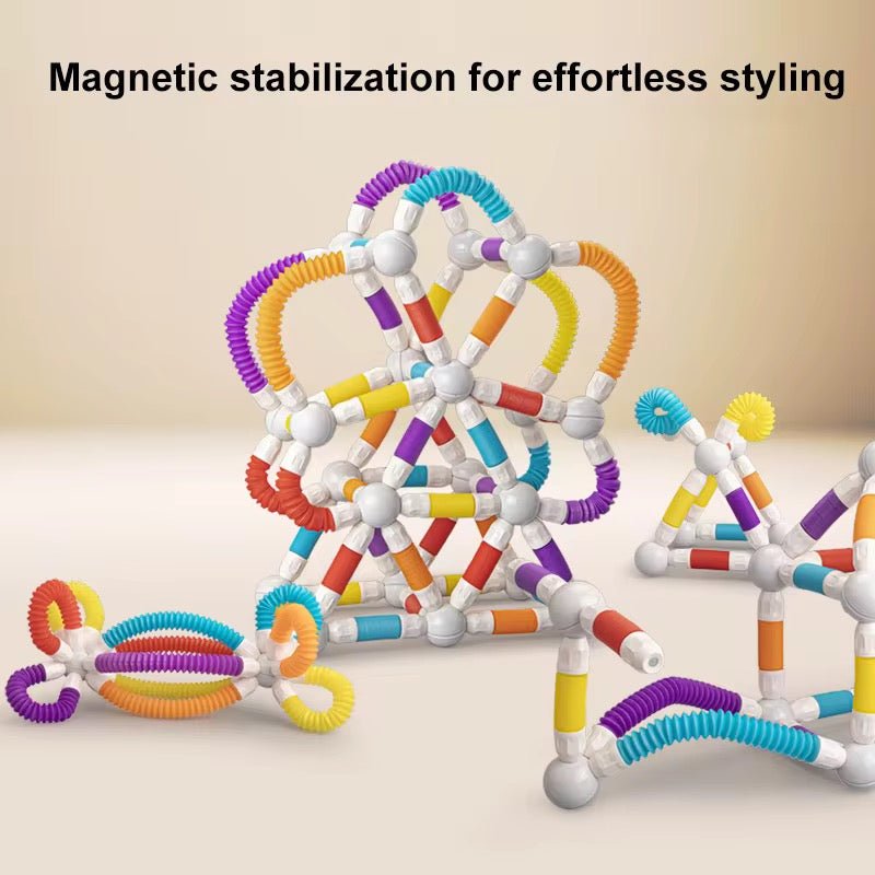 Flexible Magnetic Tube Building Blocks