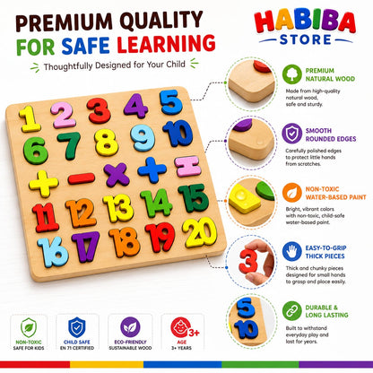 Wooden Alphabet Puzzle Board - Montessori Educational Toy