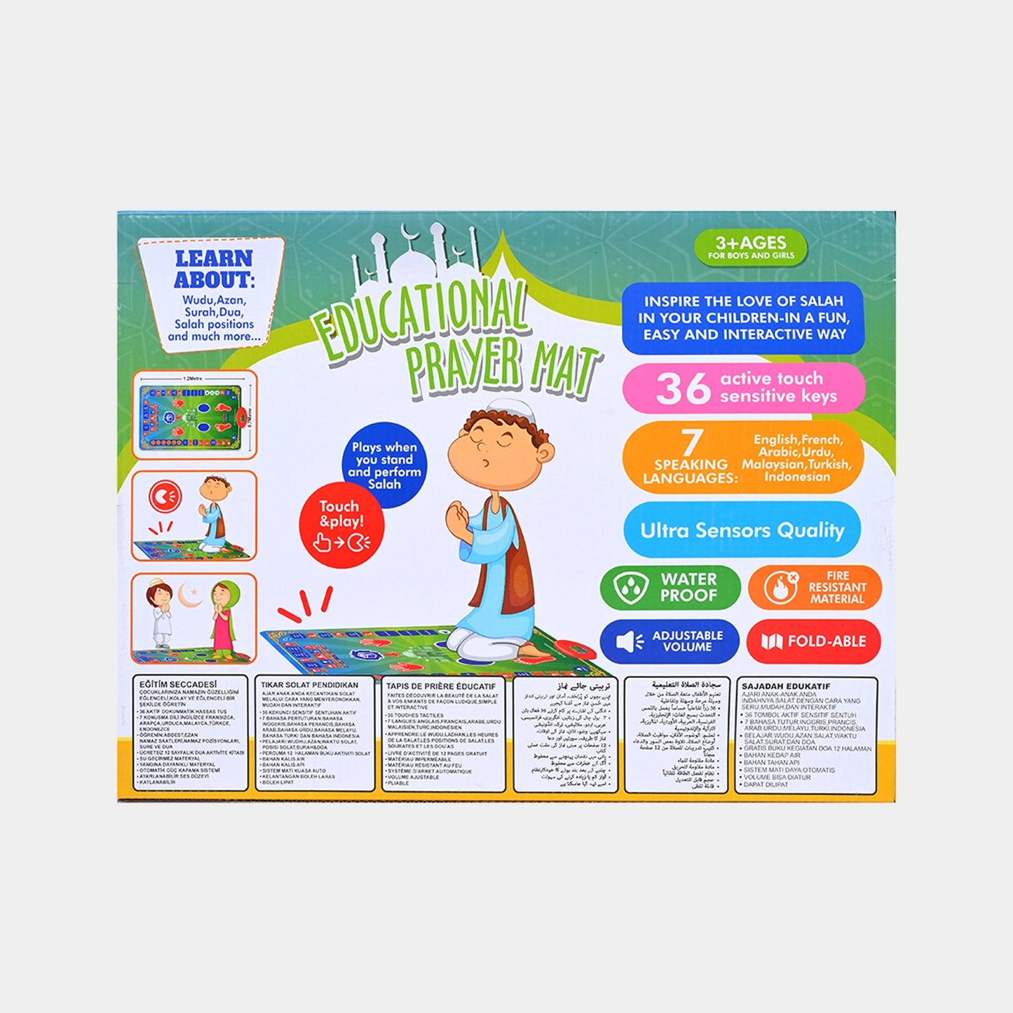 Educational Learning Prayer Mat For Kids