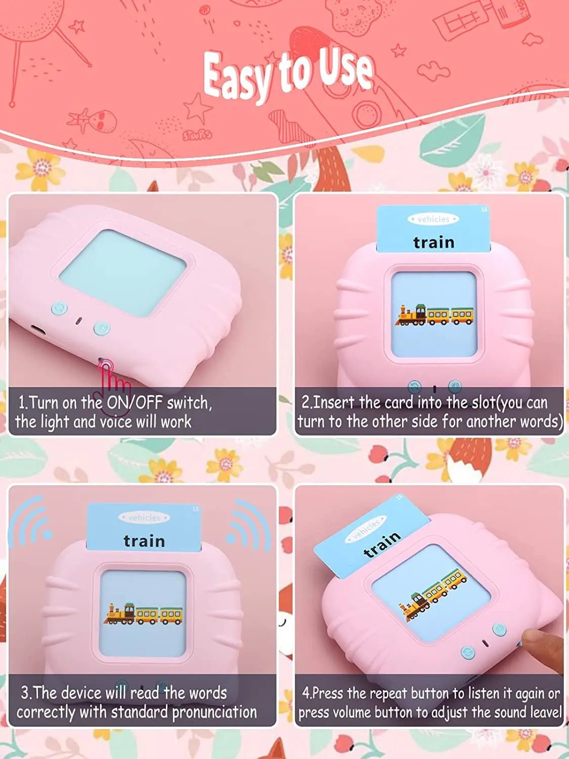 Education English Talking Flash Cards