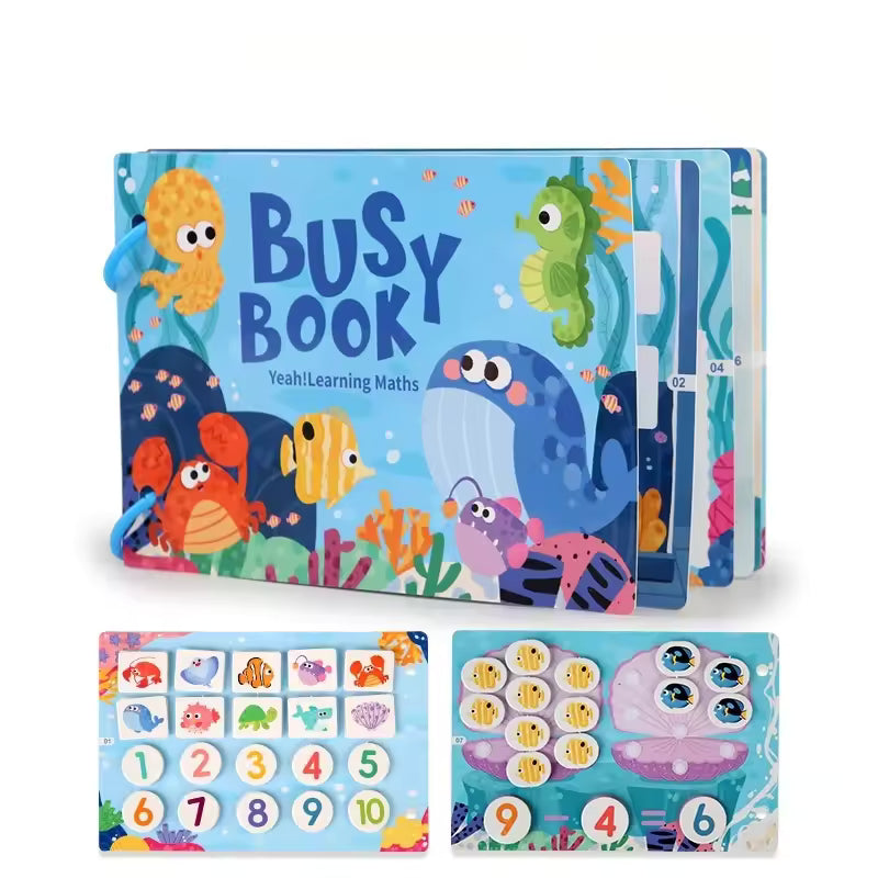 Montessori Busy Book for Toddlers - Interactive Educational Activity Book