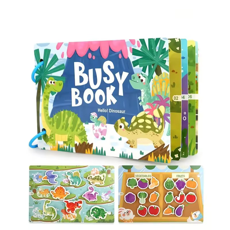 Montessori Busy Book for Toddlers - Interactive Educational Activity Book