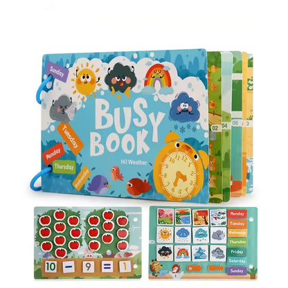 Montessori Busy Book for Toddlers - Interactive Educational Activity Book