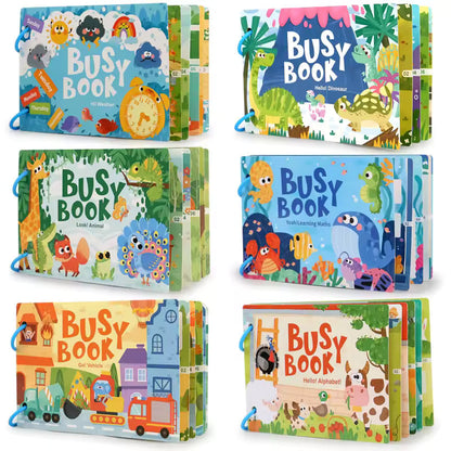 Montessori Busy Book for Toddlers - Interactive Educational Activity Book