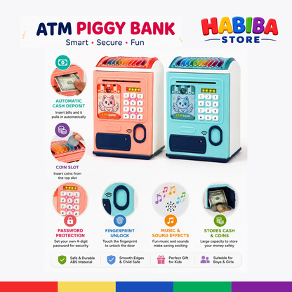 Electronic ATM Piggy Bank - Kids Money Saving Machine