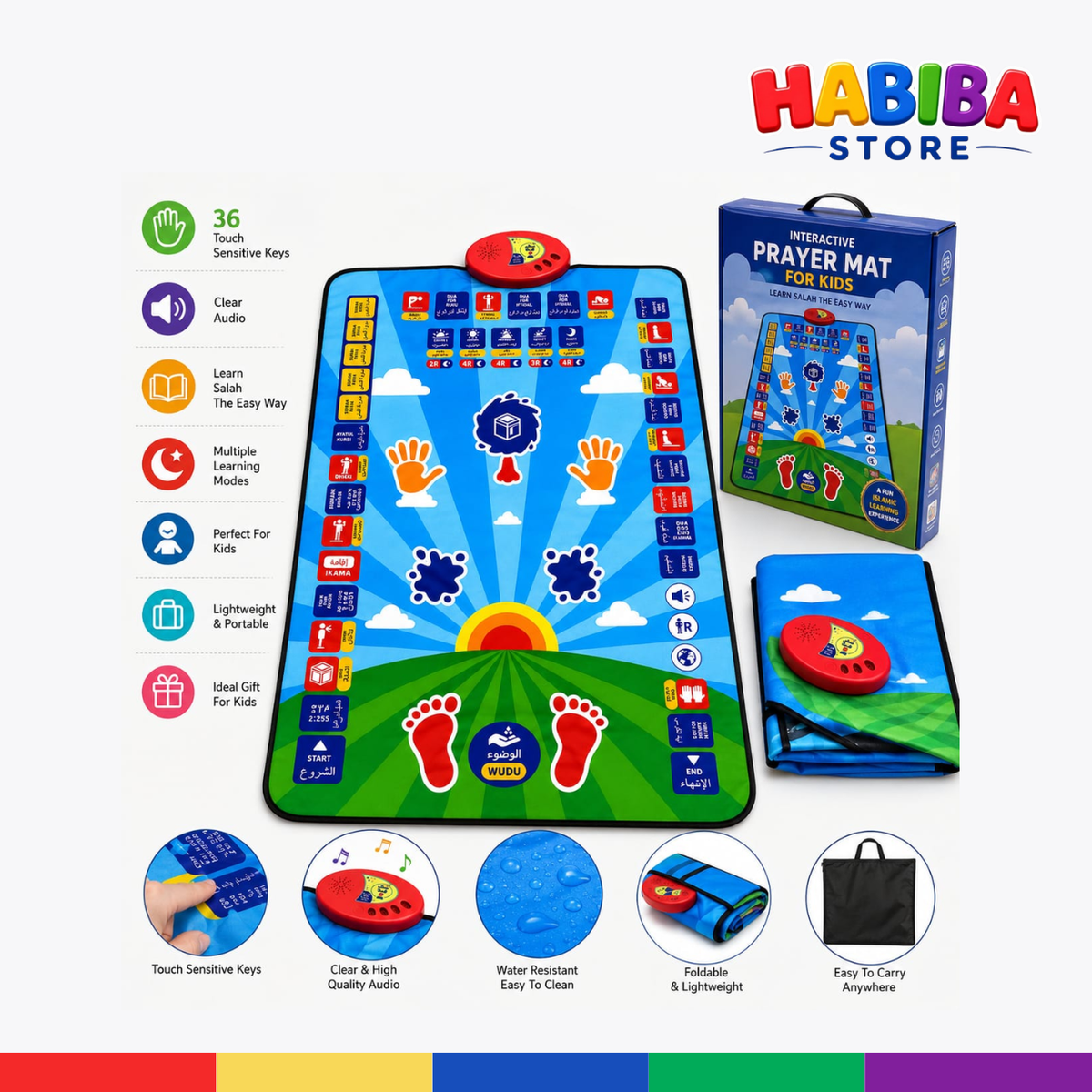 Interactive Educational Prayer Mat for Kids - Learn Salah with Sound