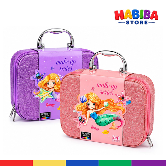 2 in 1 Makeup Beauty Bag Toy Set for Girls
