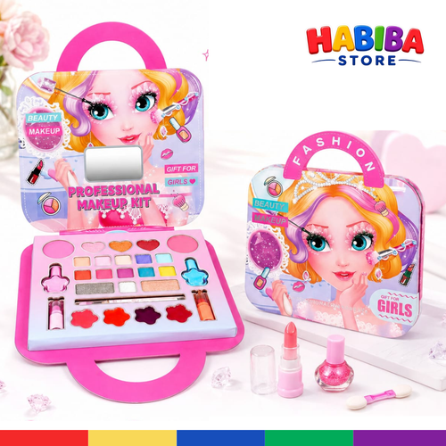 Kids Professional Makeup Kit – Washable Pretend Makeup Set for Girls