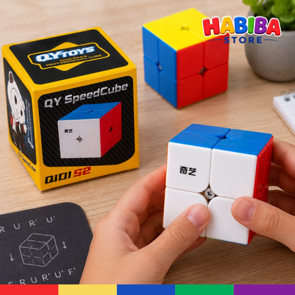 QiYi 2x2 Stickerless Speed Cube | Smooth Puzzle Cube