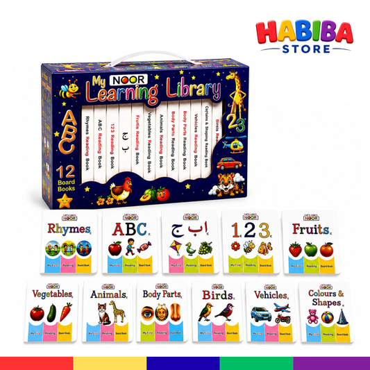 12-in-1 Little Learning Library Box – Educational Board Books for Kids