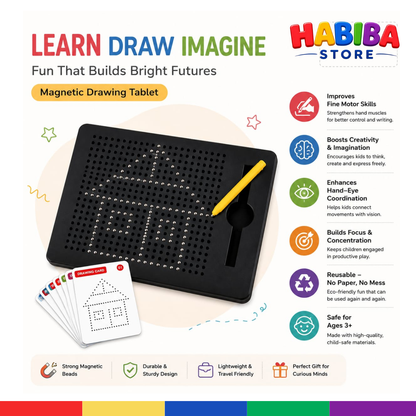Magnetic Drawing Board for Kids - Creative Learning Tablet