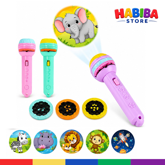 Kids Projector Torch Flashlight with Image Slides