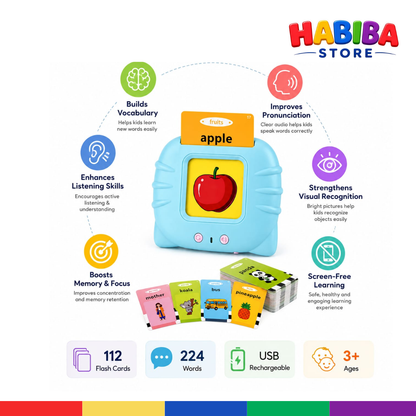 Talking Flash Cards for Kids – Interactive Learning Toy with 224 Sight Words