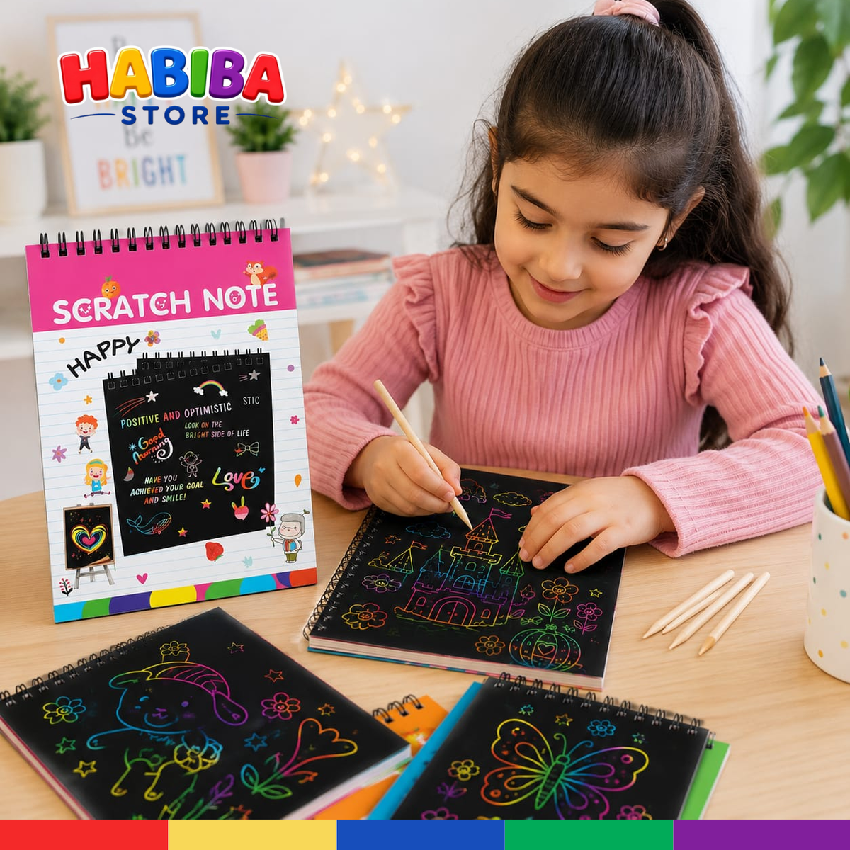 Magic Scratch Book - Kids Colorful Drawing Art Book