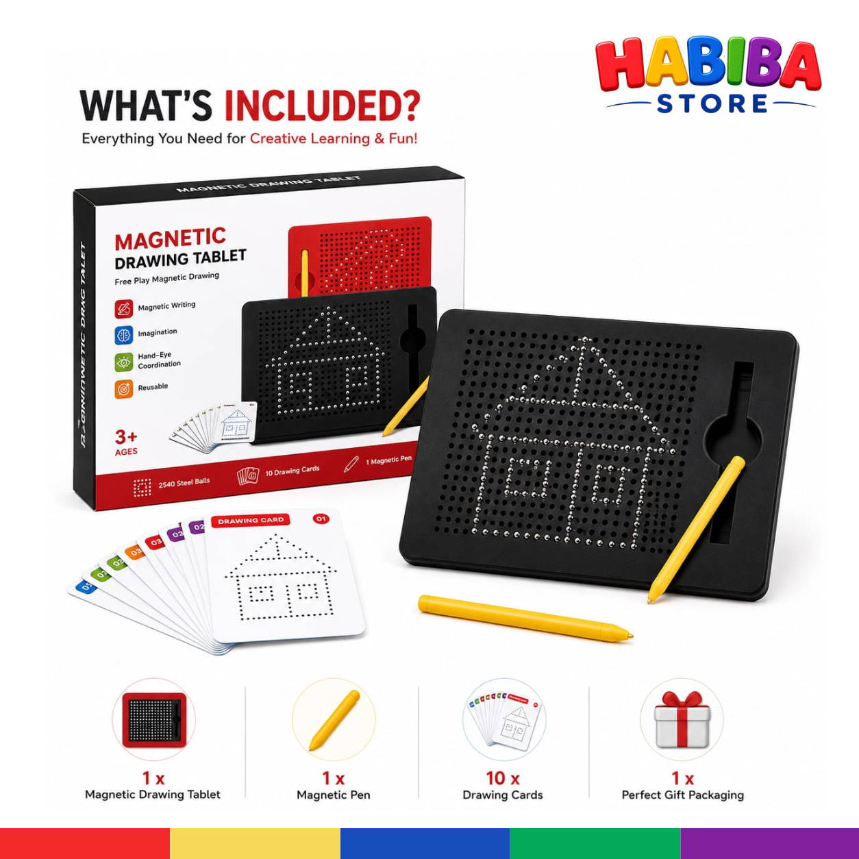Magnetic Drawing Board for Kids - Creative Learning Tablet