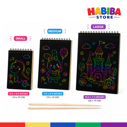 Magic Scratch Book - Kids Colorful Drawing Art Book