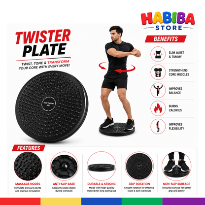 Double Spring Resistance Exercise Set with Twister Plate – Full Body Workout & Strength Training Kit
