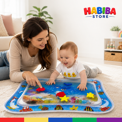 Baby Water Play Mat – Inflatable Ocean-Themed Tummy Time & Sensory Activity Mat for Infants