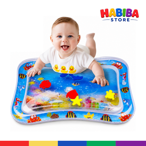 Baby Water Play Mat – Inflatable Ocean-Themed Tummy Time & Sensory Activity Mat for Infants
