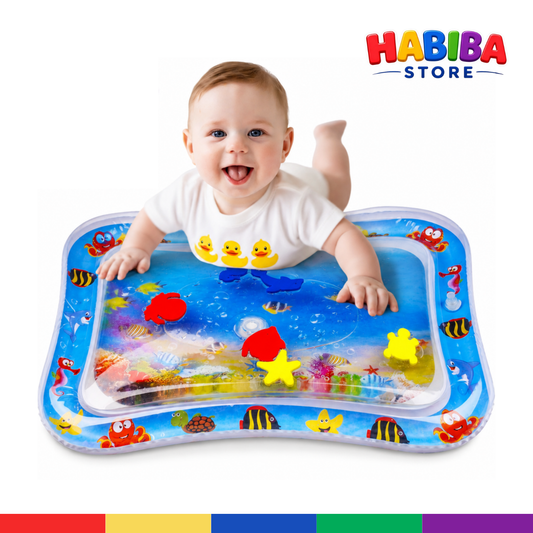 Baby Water Play Mat – Inflatable Ocean-Themed Tummy Time & Sensory Activity Mat for Infants